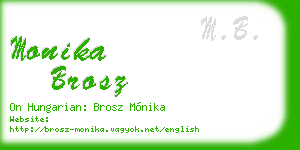 monika brosz business card